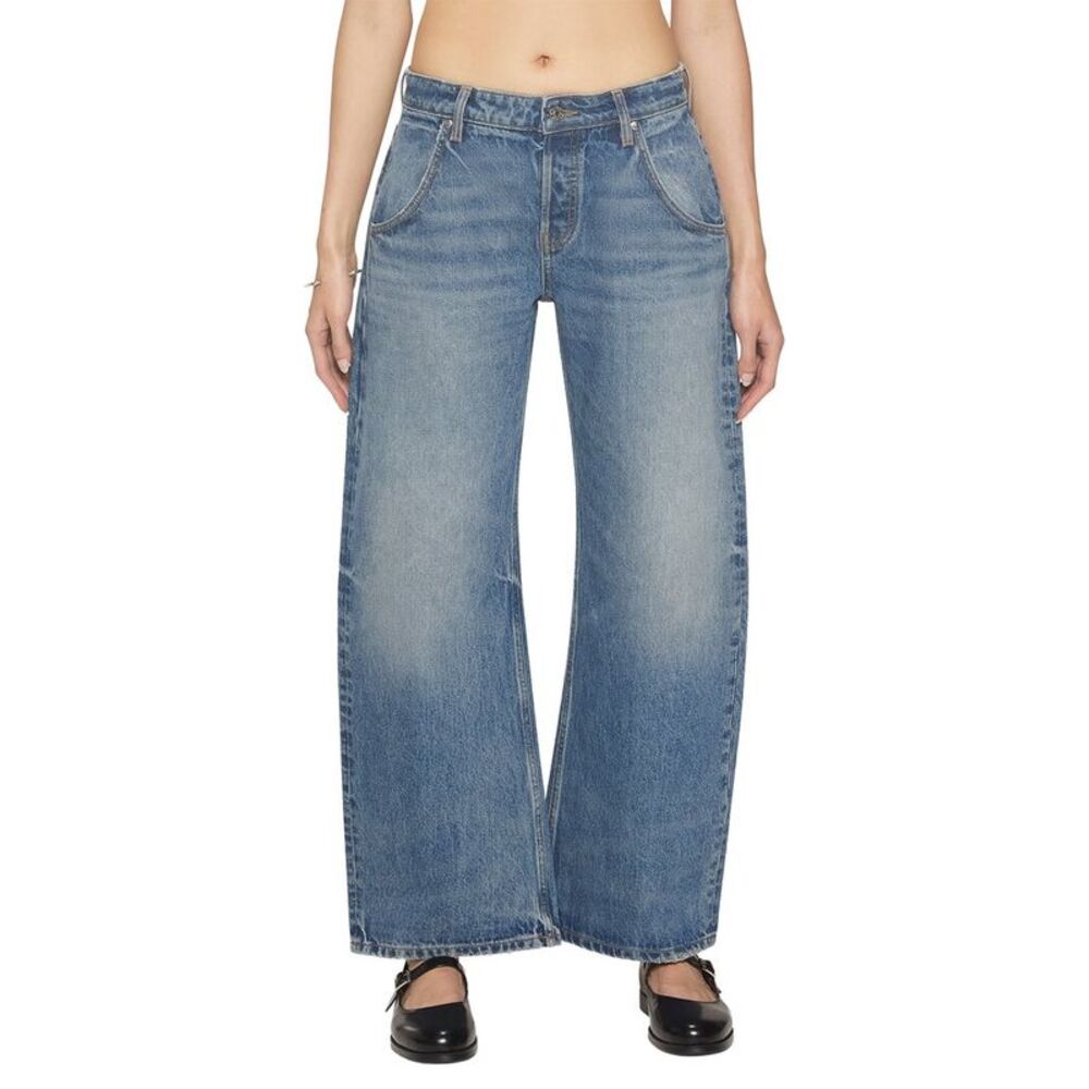 Eb Denim Womens  Enzo Cropped Mid Rise Barrel Jean
